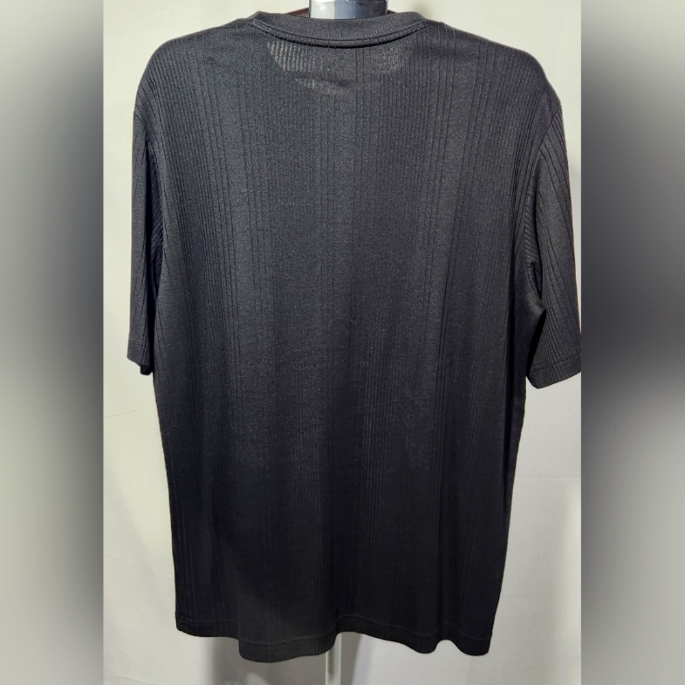 Claiborne Black Short Sleeve Crew Neck Tee-Size LT - Picture 2 of 9
